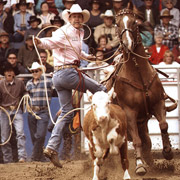 Quebec, randonn�e �questre et festival et rod�o Western de St Tite, Canada
